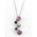 Necklace & Earrings Set – 12 Sterling Silver Crystal Necklace and Earring Set - NE-E147MIX